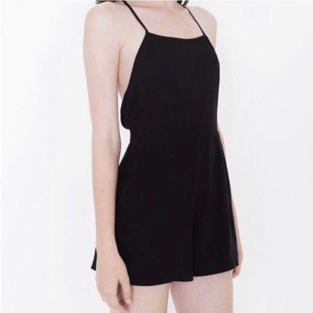 American-apparel Women's Black Playsuit-romper XS